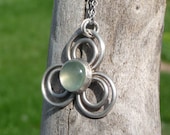 Prehnite Sterling Silver Necklace