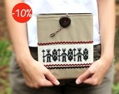 iPad case - Africa collection - Hand embroidery - Earth colors - iPad 1 2 3 4 sleeve - Ethnic