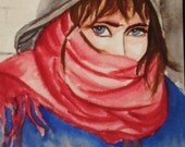 Original Art 'Girl in the Hoodie' ArtCards