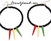 Rockin' Hoop Earrings - Rainbow Spikes, Rasta Dawly or Izzy Styles
