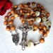 Olive Wood Rosary - Our Lady of Fatima Rosary with Relic Medal