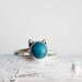 Blue Cat Ring, Turquoise and Sterling Silver Ring, MADE TO ORDER