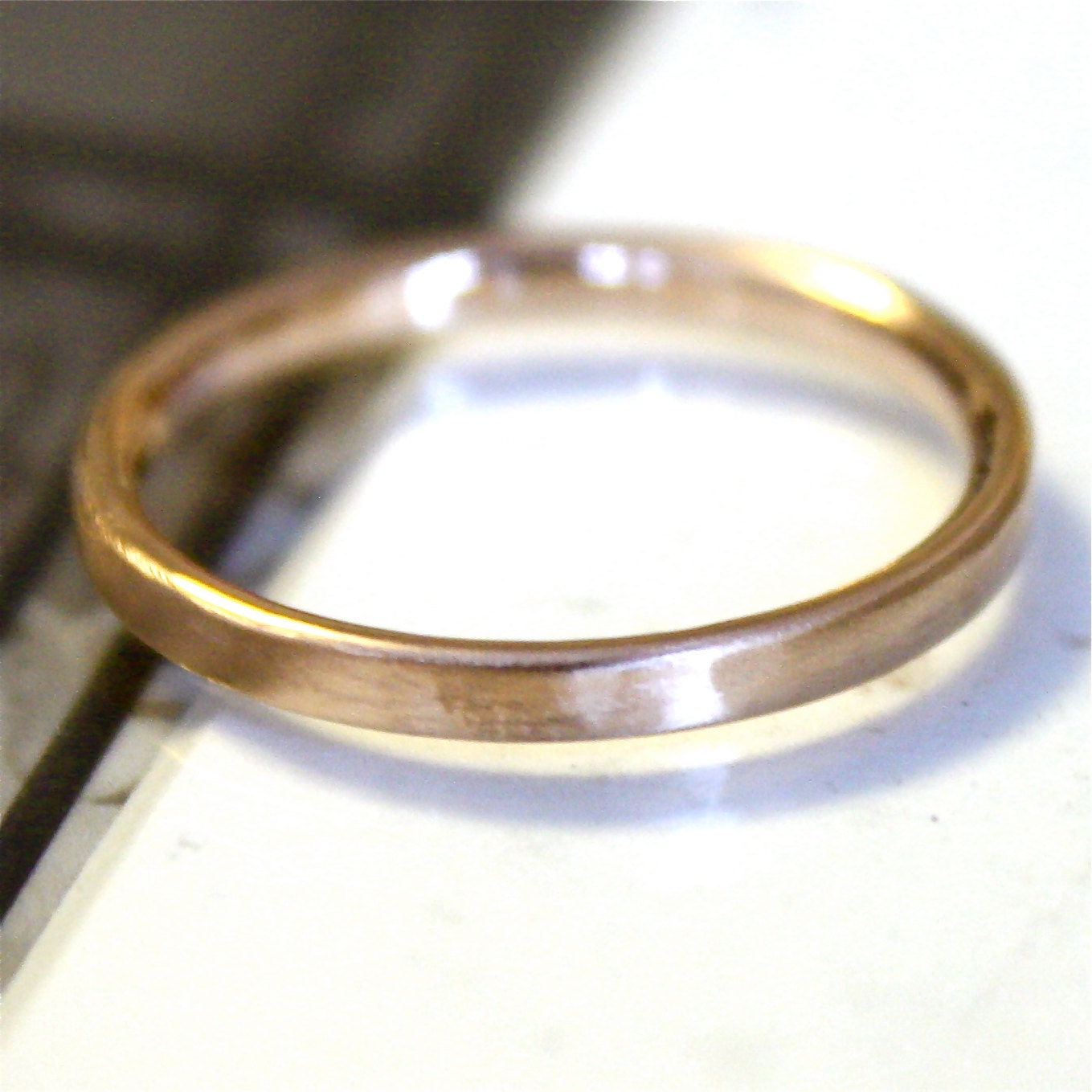 Wedding Band- 14K Solid Gold 2mm Ring