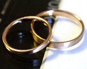Wedding Band- 18K Solid Gold 3mm Ring