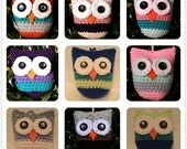 5 Assorted Hanging Crocheted Owls - DISCOUNTED PRICE
