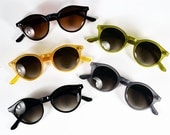 Black Round Circle Cat Eye Wayfarer Sunglasses
