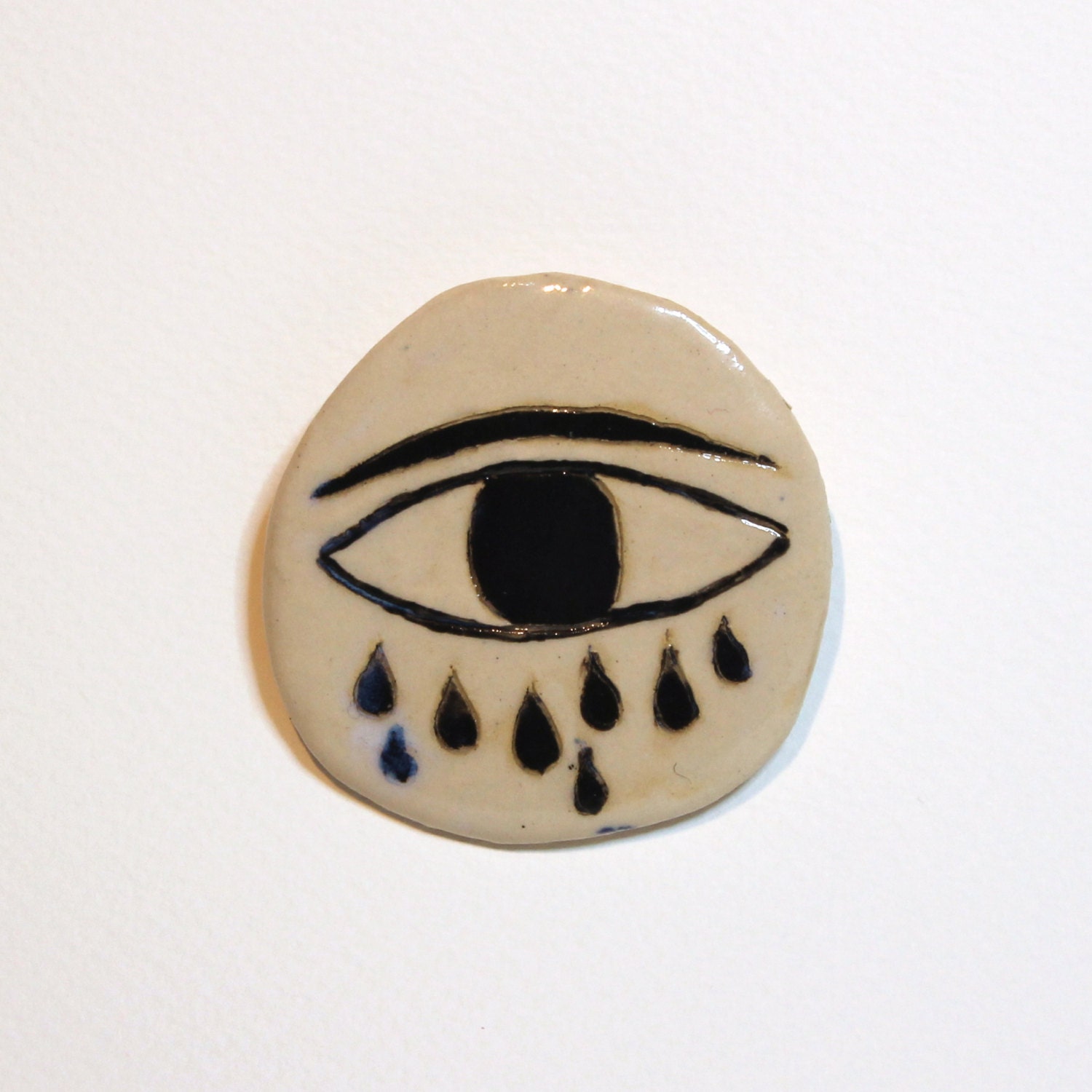 Eye-Cloud - Ceramic brooch