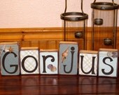 Beach Name Blocks, Family Name Blocks, Last name Blocks, Wedding Blocks, Boutique Blocks, Home Decor, Wooden Blocks, Personalized Blocks