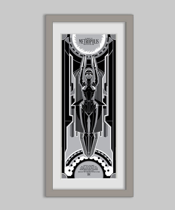 Metropolis (Silver Screen Edition) - Screenprint Poster - 9x24 - Limited Ed. 15 - S&N