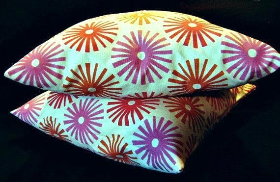 Pair of Pillow Covers 18 x 18 Tinkertoy Sun by Lilikins Home