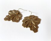 Vitis leaves - Woodland leaf earrings - Vineyard Antiqued Brass charms  tree branch fall autumn leafy jewelry Nature lover gift for her