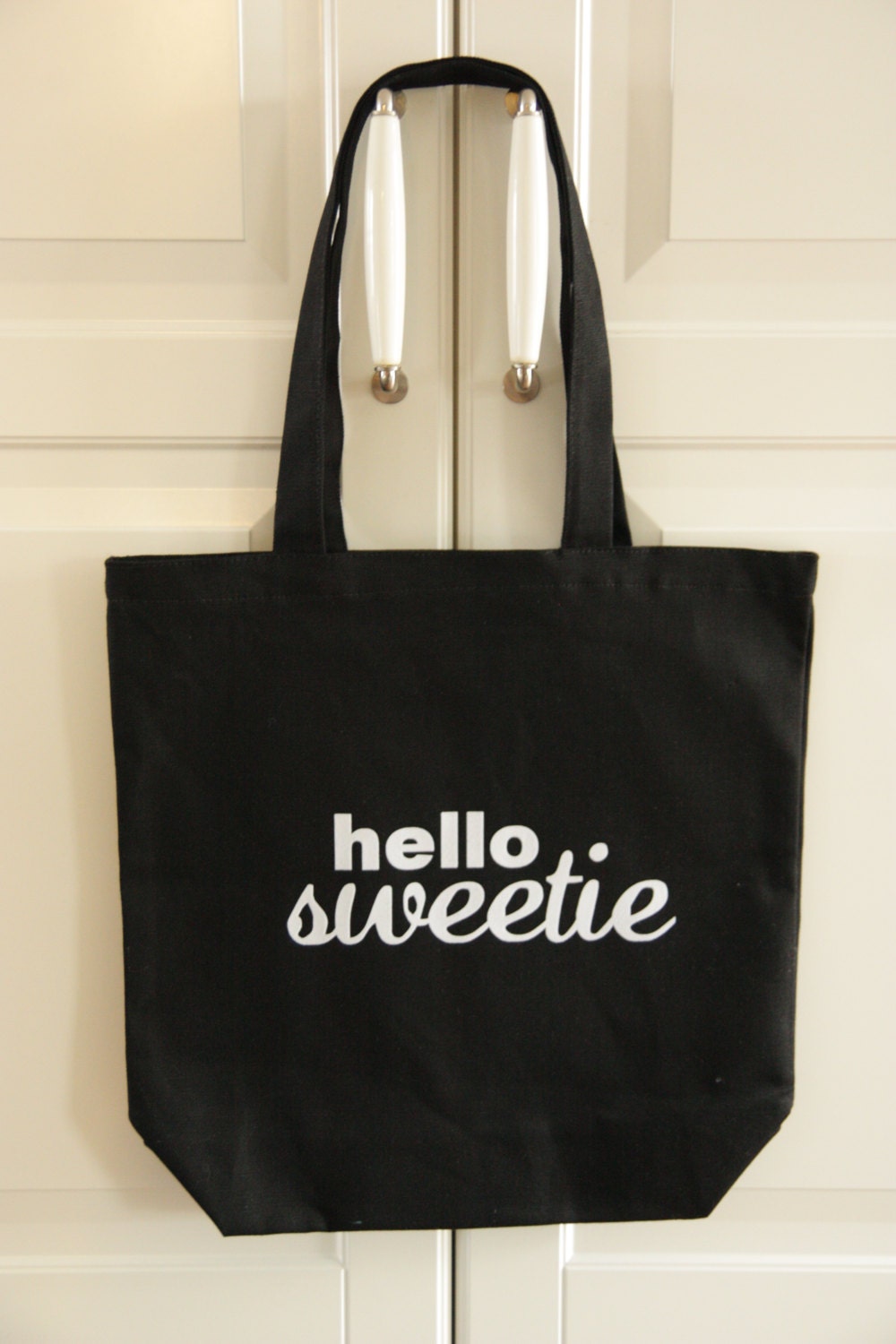 Dr Who inspired Hello Sweetie Canvas Tote Bag - FREE SHIPPING