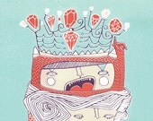 original screenprint. Dream amplifier by Minka Svarcs