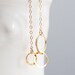 Gold Vermeil Circles Necklace Gold Filled Chain Three Linked Circles Triple Circles Friendship Necklace - N274
