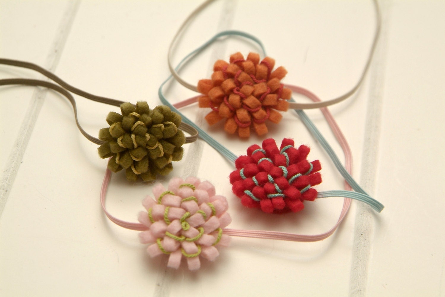 Felt Flower Headband - Choose ONE - Photography prop