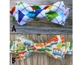 Boys Birthday Gift -- Rainbow Bow Tie -- Rainbow Tie -- Cars Tie -- Birthday Photo Prop