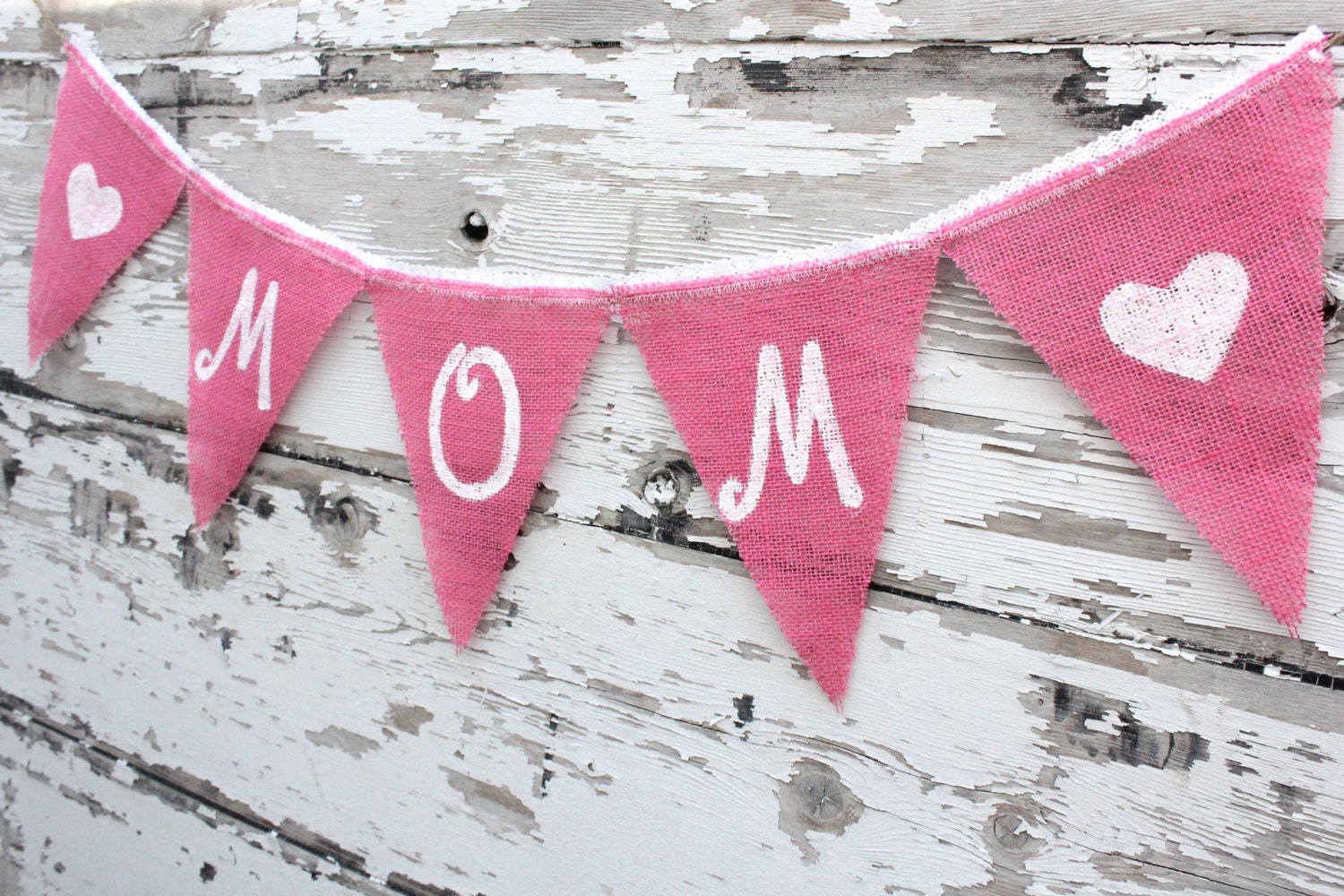 Mom Burlap Banner...Mother's Day, Expecting mom, Shower