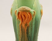 Retired - Sunflower Vase in Northern Lights Green by Door Pottery-Arts and Crafts Style-Handmade Art Pottery