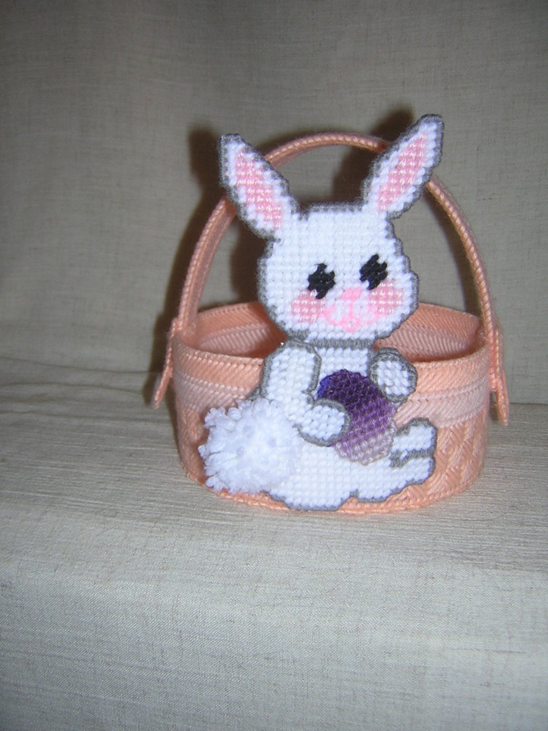 Peach Bunny Basket