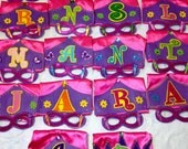 Bundle of 6 PERSONALIZED PRINCESS Hero Capes AND Masks Girls  for Birthday Party Gifts