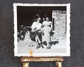 Lovely ladies - Antique Black and White Photograph square