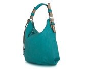 Handmade vegan leather handbag Tote Turquoise - the Steren -20% launch discount