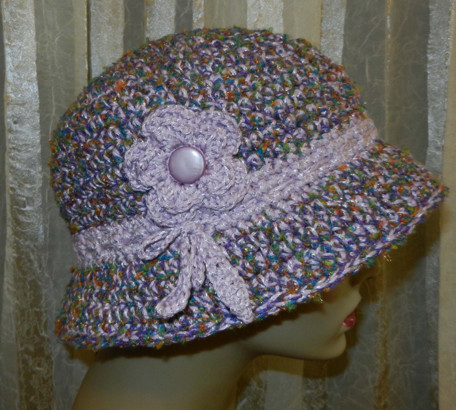 Women's Fashion Hat - Crocheted Cloche