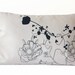 Pillow  "Fluor Up" carbon - hand screen printed 60x40cm