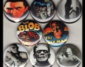 8 Brand New 1" "Classic Monsters" Button Set