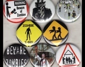 8 Brand New 1" "Zombie" Button Set