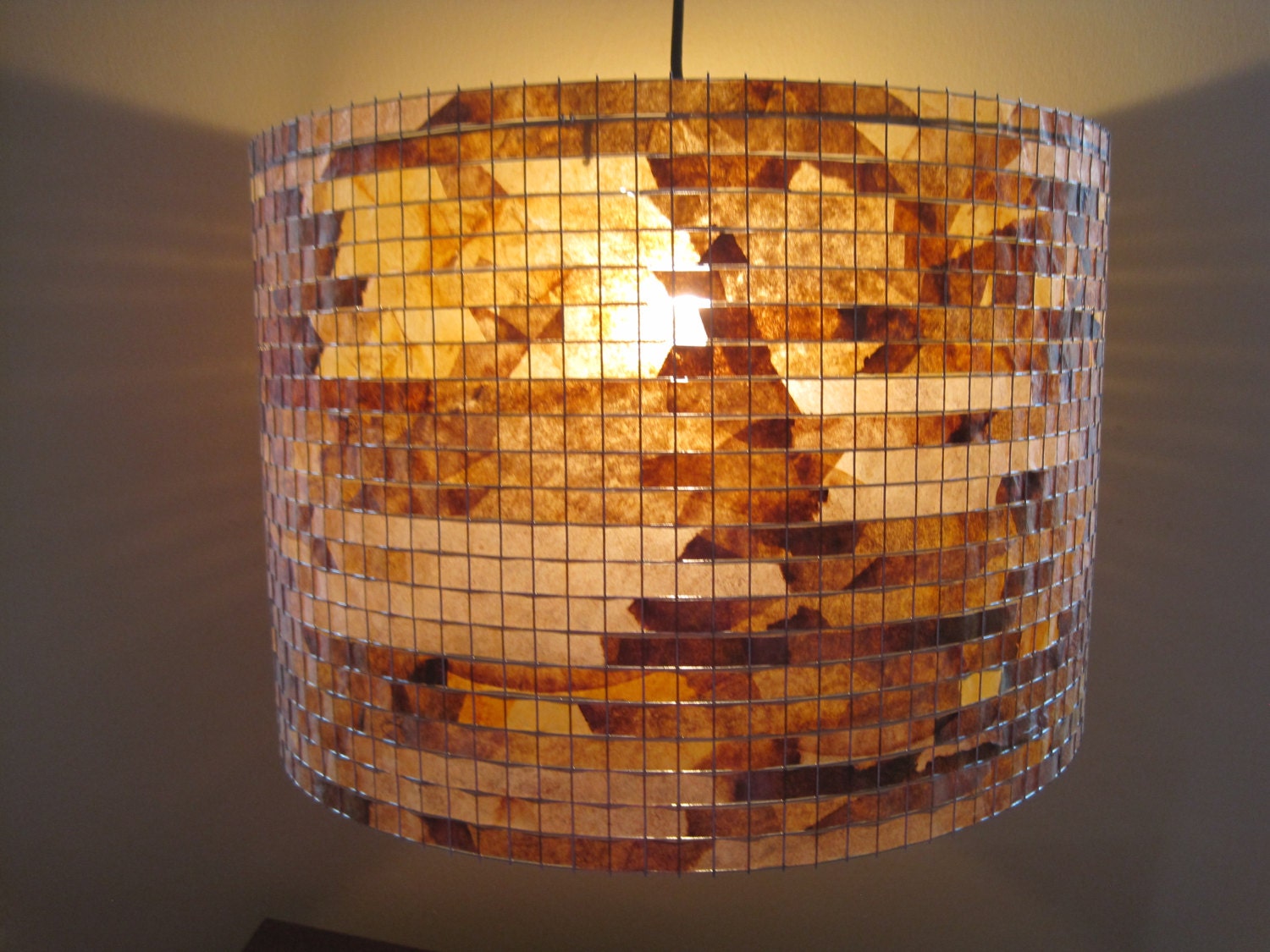 XL - COFFEE FILTER Art - Chandelier Lighting Hanging Light Ceiling Lighting Drum Paper Lamp Shade