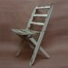 Vintage Shabby Folding Chair White Chippy Paint 1930s 30s Urban Cottage