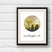 Washington DC Map - Washington DC Art - Washington DC print - 5x7 city skyline print