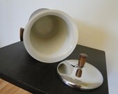 Vintage Retro Kromex Ice Bucket Chrome and Faux Wood