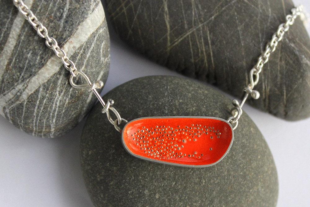 SALE//Pool of sunshine / sterling and resin necklace