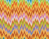 Flame chevron yellow LAMINATED cotton fabric yardage (aka oil cloth) Kaffe Fassett epoch BPA free wide