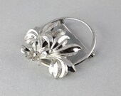 Vintage Sterling silver Forstner Brooch Floral Wreath
