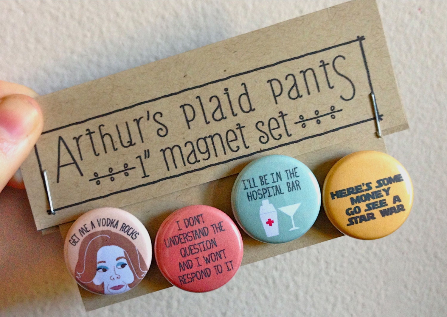 Arrested development magnets, Lucille Bluth, magnet set, arrested development art, Gangy, handmade 1" magnet set