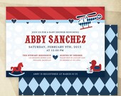 Custom Printable Baby Shower Invitation - Vintage Toy