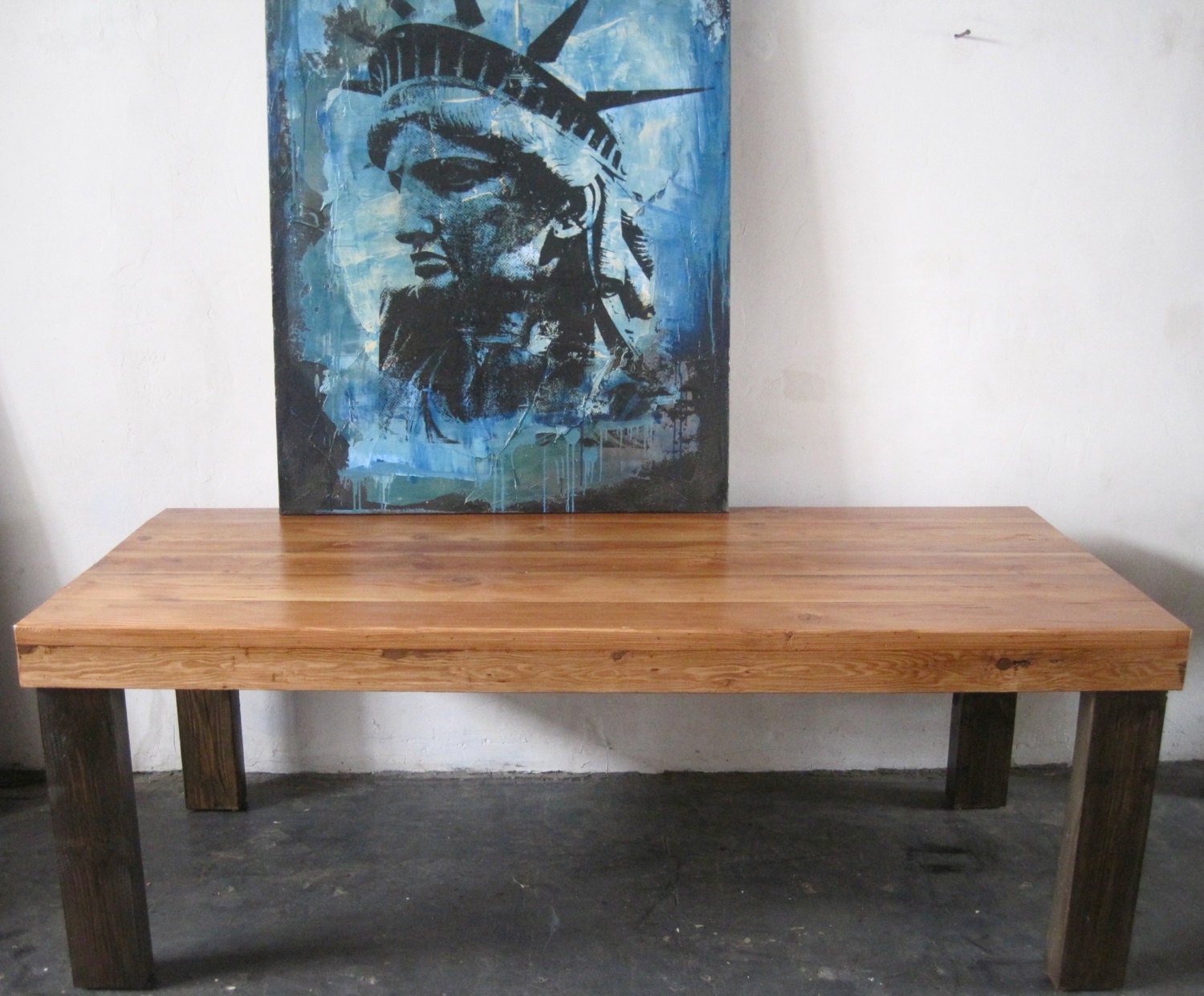 Beautiful Reclaimed Wood Dining Table. Made in Downtown Los Angeles.