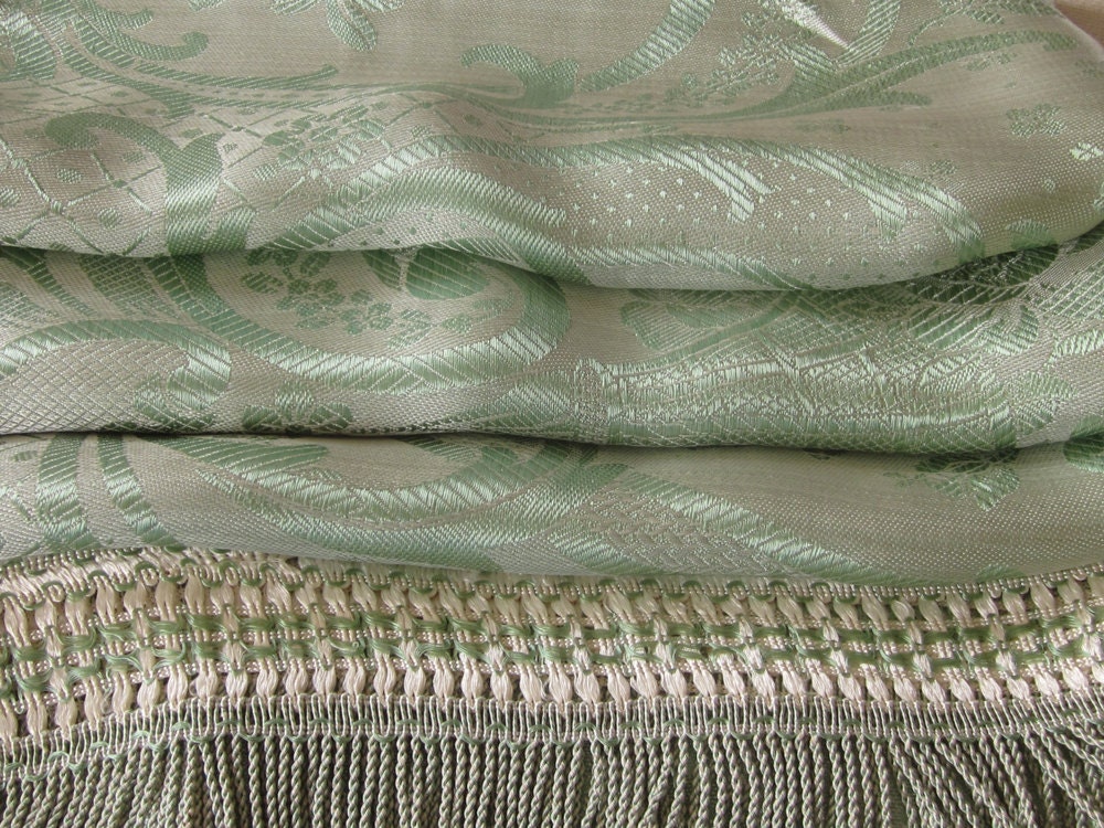 Vintage Italian Silk Coverlet, 1940s
