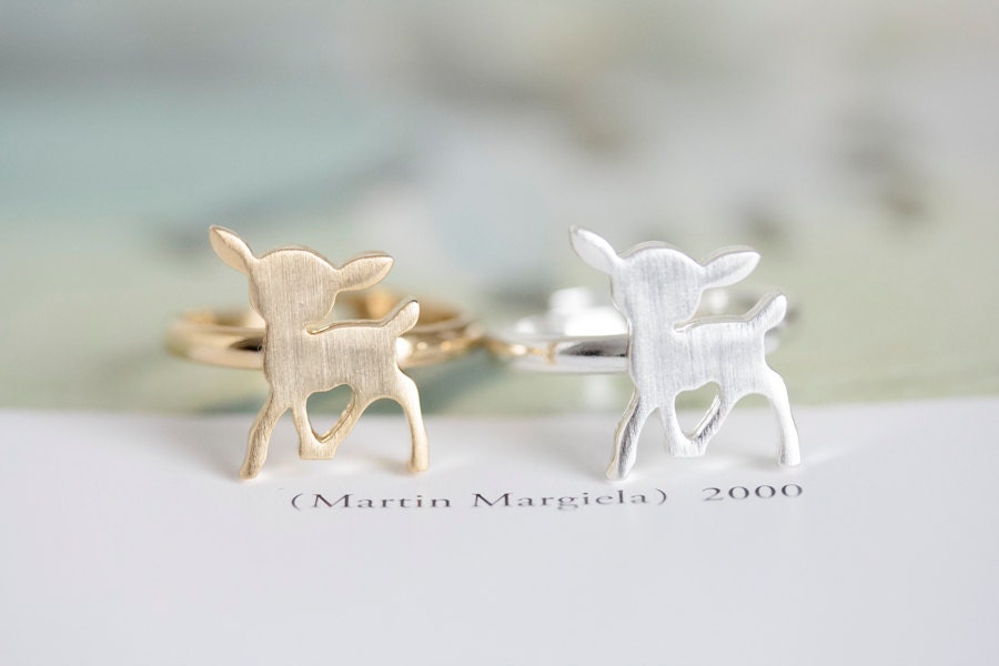 Bambi  rings/unique rings/adjustable rings/animal rings/stretch rings/men ring/cool rings/couple rings/mens rings/cute rings