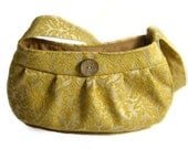 Elegant Evening Purse - Small Handbag - Evening Bag - Gold Upholstery Fabric