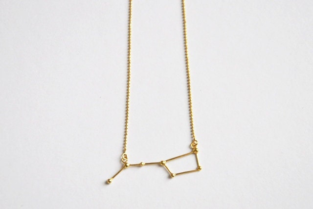 Ursa Major / Big dipper necklace 18k goldplate over sterling silver