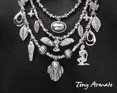SILVER CHARMS, One Of A Kind Statement, With Free Earrings