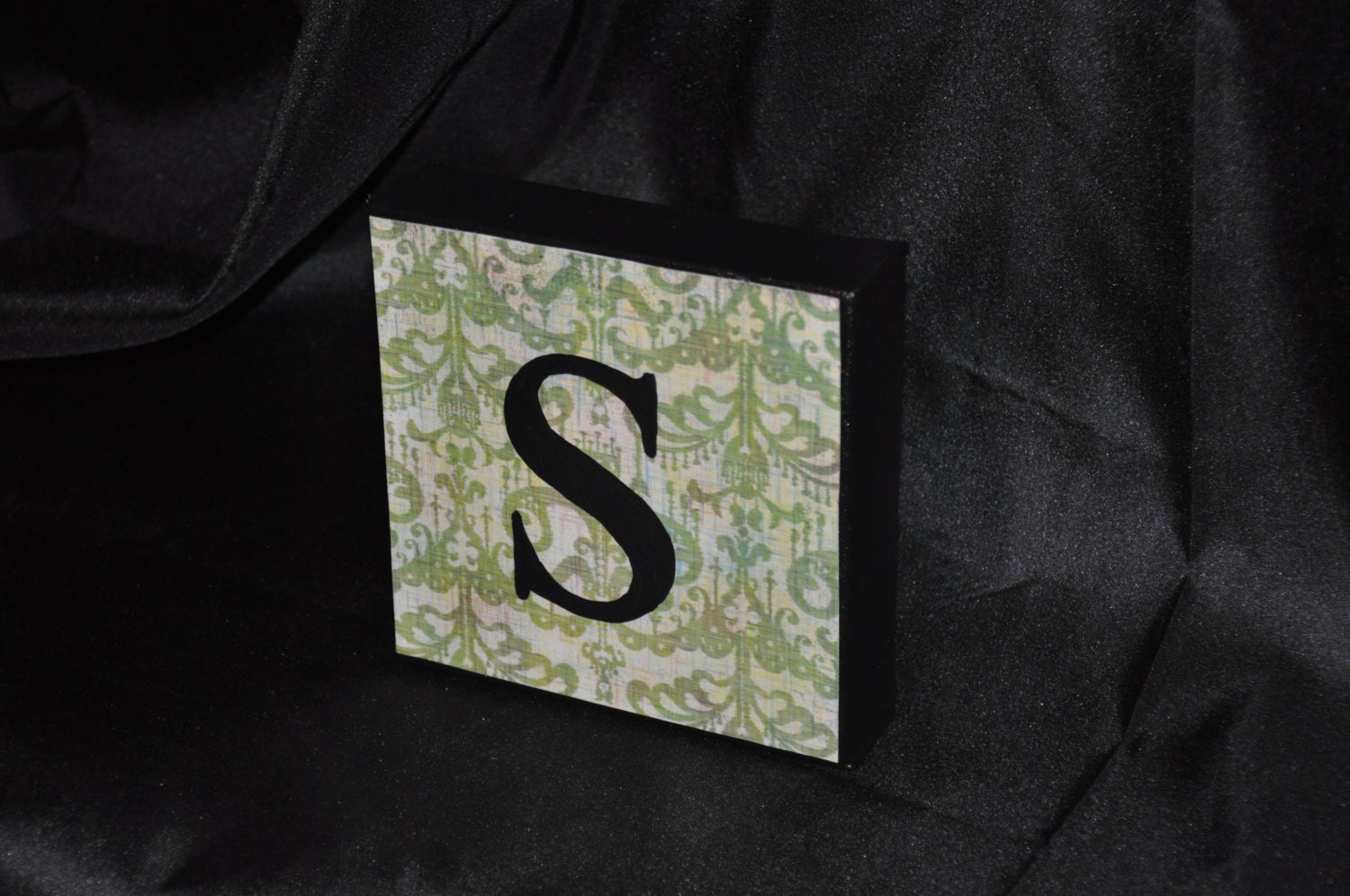 Letter S on Canvas - 6x6