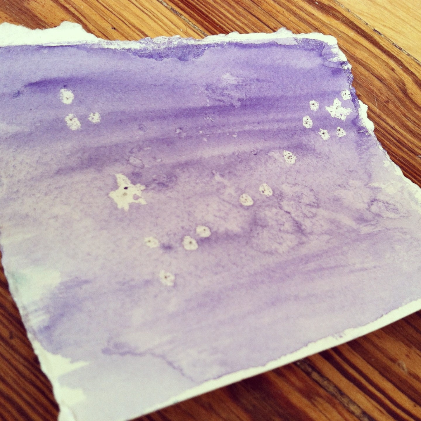 Magical Pisces Constellation: My Favorite Watercolor 4"x5.5"