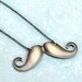 Mustache Necklace - Brass - Brass Jewelry - Hipster
