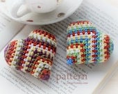 Crochet Pattern Happy Colorful Crochet Heart - PDF Pattern With Step-by-Step Picture Tutorial