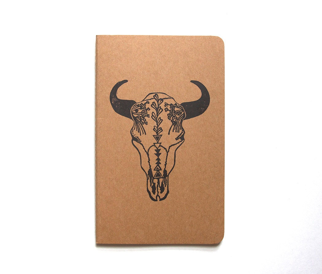 Botanical Buffalo, Large Notebook